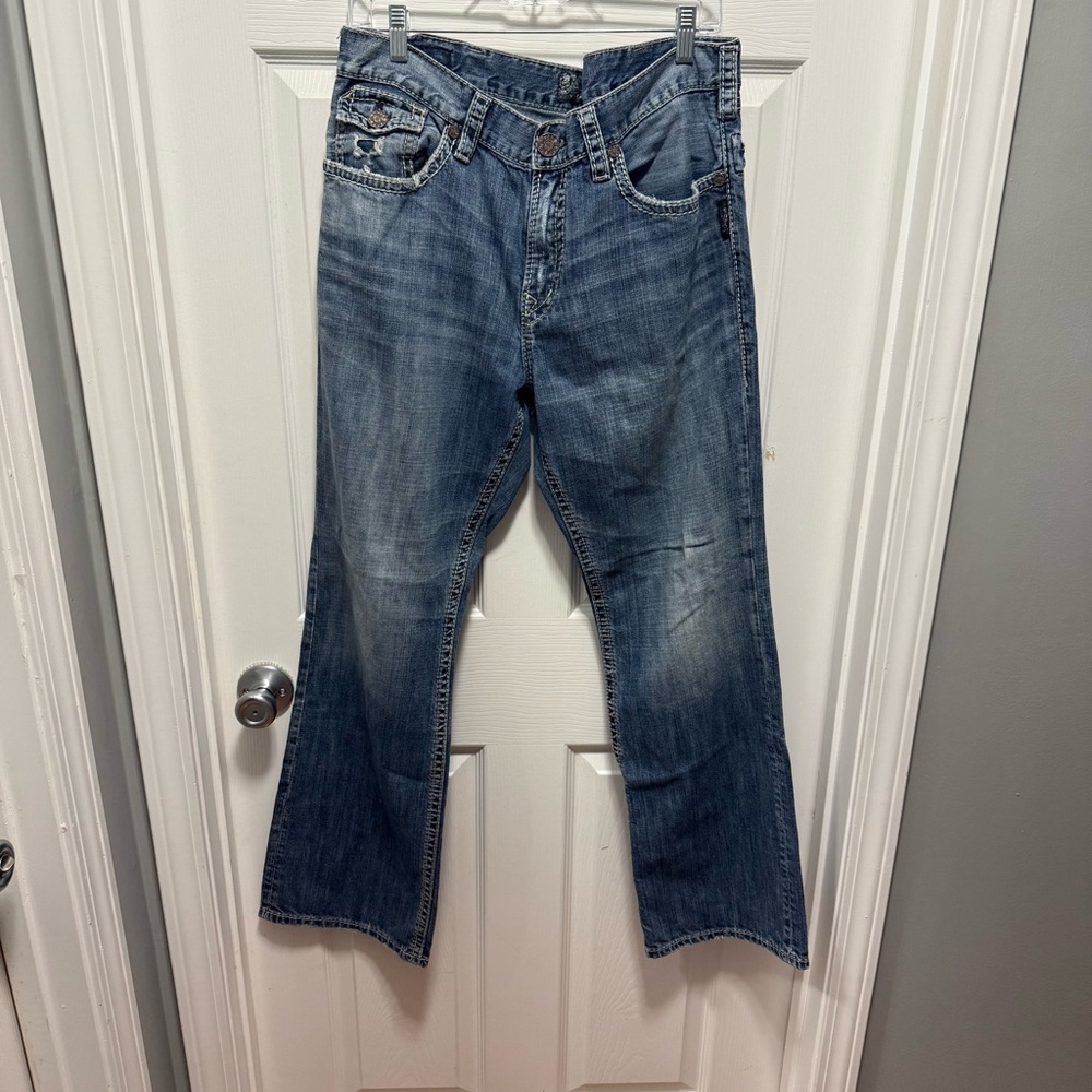 Silver Classic Denim Jeans